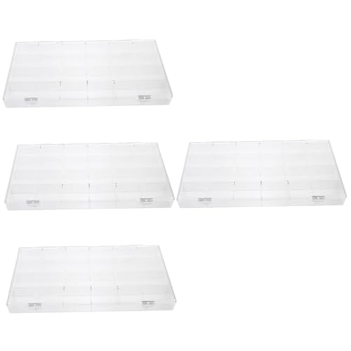 EXCEART 4 Stück Aus Acryl Deckel Tablett Strasssteine Edelsteine ​​zum Basteln Werkzeug Technik Nagel Scoop Multi Schublade Arm Veranstalter Fall Plastik Transparent von EXCEART