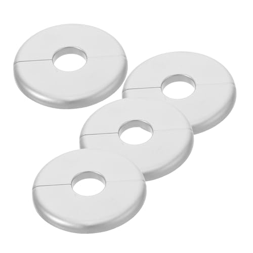 EXCEART 4 Stück Escutcheon Platte Rund Wandloch Abdeckplatte Dekorativer Rohrabdeckungsflansch für Wasserhahn Klimaanlagen Elektrokabelöffnungen Einfache Montage ohne Werkzeug von EXCEART