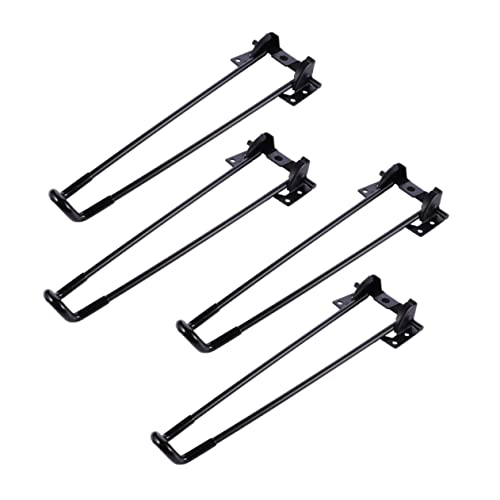 EXCEART 4 Stück Klappbare Metallbasis Bein Falten Möbel Unterstützung Haarnadel Faltbar Black Eisen von EXCEART