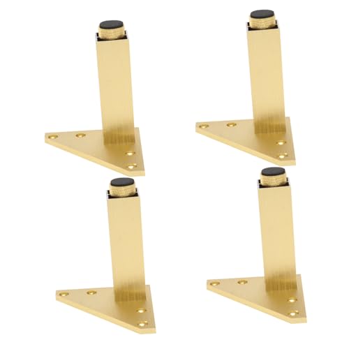 EXCEART 4 Stück Stützbeine Aus Aluminiumlegierung Verstellbare Möbelbeine Mehrzweck Möbelbeine Badezimmerschrankfüße Verstellbare Füße Für Möbel Teetisch Stützmöbelfüße Golden von EXCEART