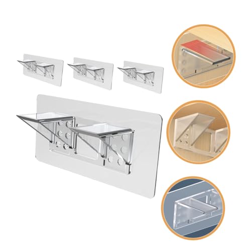 EXCEART 4 Stück Teiliges Transparente Selbstklebende Regalträger für Schrank und Bücherregal Starke Haftung Belastbare DIY Möbelstützen für Küchen Büro und Wohnzimmerschränke EXCEART 4 Stück Teiliges Transparente Selbstklebende Regalträger für Schrank und Bücherregal Starke Haftung Belastbare DIY Möbelstützen für Küchen Büro und Wohnzimmerschränke von EXCEART
