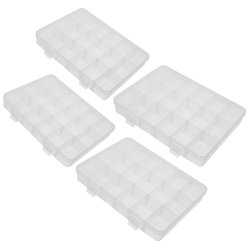 EXCEART 4 Stück Transparente Fächer Aufbewahrungsbox aus Kunststoff mit Verstellbaren Trennwänden Vielseitiger Schrauben Kleinteile Organizer Tragbare Sortierbox für Schmuck Bastelbedarf EXCEART 4 Stück Transparente Fächer Aufbewahrungsbox aus Kunststoff mit Verstellbaren Trennwänden Vielseitiger Schrauben Kleinteile Organizer Tragbare Sortierbox für Schmuck Bastelbedarf von EXCEART