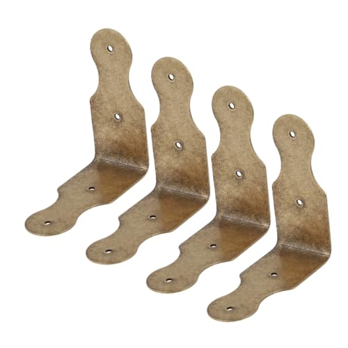 EXCEART 4 Stücke Box Reinem Kupfer Retro Decor Ecke Protector Antike Antike Holz Fall Ecke Protector von EXCEART