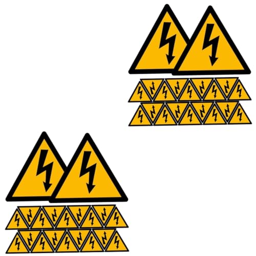 EXCEART 40 Blätter Spannungssicherheits-warnaufkleber Elektroraum Zeichen Elektroschock-warnschild Warnaufkleber Klein Aufkleber Für Elektroschockgeräte Warnung Der Zaun Perlmutt Papier von EXCEART