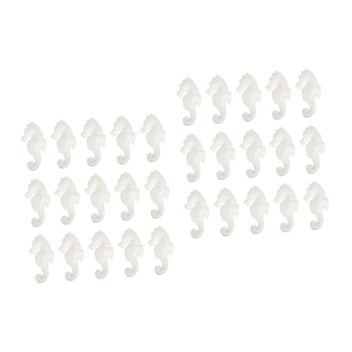 EXCEART 40 STK Weißer Hippocampus-Embryo Aus Schaumstoff Bastelmodell Aus Schaumstoff Handdekor Modell Aus Weißem Schaumstoff Ozean-dekor Tierdekor Modellieren Papier Geschnitten Kleinkind von EXCEART