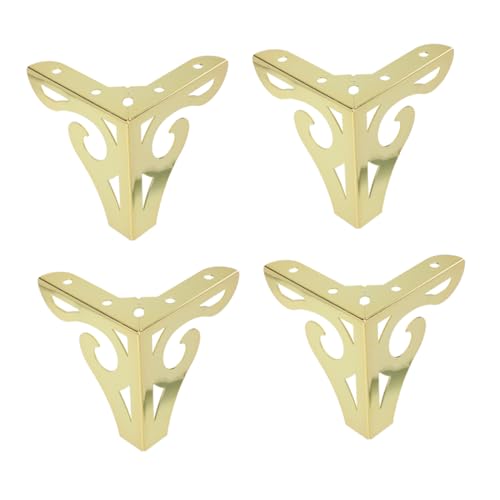 EXCEART 4Stücke Goldene Möbelbeine Metall Höhe Konisches Hohldesign Für Schränke Tische Und Sofas Stabil von EXCEART