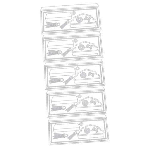 EXCEART 5 STK Grußkarten Umschlag Messer Form Gestanzte Formen Prägemappen Leer Papier Planke Müll Ausschnitte Etiketten Doppelt Stirbt Silver Mit Hohem Kohlenstoffgehalt von EXCEART