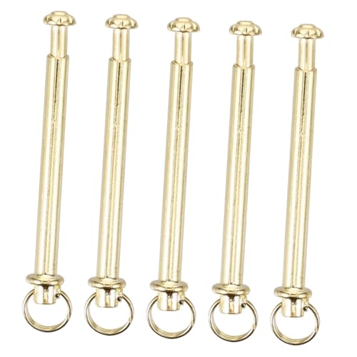 EXCEART 5 Sätze Edelstahl Schaftnieten für Fächer Faltbare Fächer Achsnieten mit Metallrundkopf Einfache Montage Reparaturzubehör für DIY von EXCEART