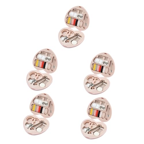 EXCEART 5 Sets Kreativer Multifunktionaler Studentenwohnheim 8 Teiliger Herzförmiger Mini Näh Und Garnaufbewahrungsbox Satz Nähnadeln Zubehör Perlen Kits Maschinennähset von EXCEART