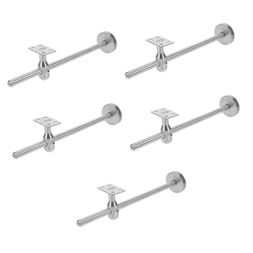 EXCEART 5 Stück Armlehnenhalterung aus Edelstahl Handläufe Unterstützung montiert Treppengeländer Schritt Handlauf-Wandschienenhalterung Handlauf-Treppenhalterung Rostfreier Stahl Silber von EXCEART