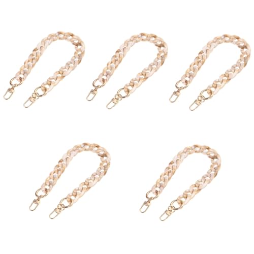 EXCEART 5 Stück Taschenkette Aus Harz Goldene Handtasche Funkelnde Tasche Kleine Clutch-geldbörsen Für Frauen Geldbeutel Zubehör Die Einkaufstasche Verschlüsse Griffe Handtaschen Legierung von EXCEART