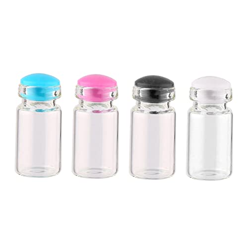 EXCEART 50 Stück Mini-Flaschen Mini-glasbehälter Mini-glasfläschchen Kleine Korkflasche Glasvorratsgläser Glasflaschen Hochzeitsbevorzugung Glasflasche Terrarium Miniatur Flasche Wünschen von EXCEART