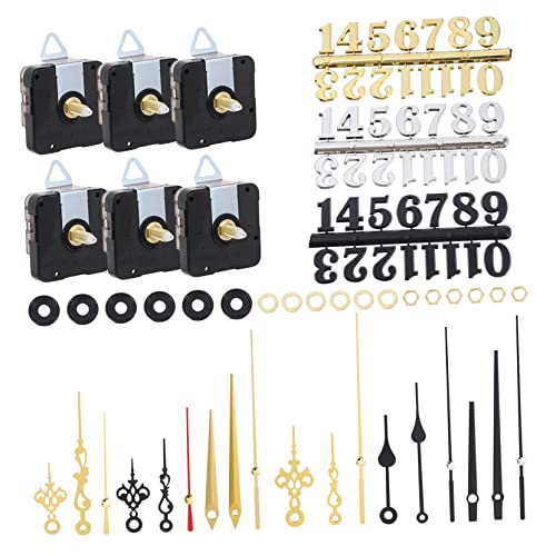 EXCEART 6 Sätze Teiliges Quarz Uhrwerk Set mit Zeigern Hochwertiger Mechanismus für DIY Uhren Präzise Zeitmessung für Büro Schlafzimmer und EXCEART 6 Sätze Teiliges Quarz Uhrwerk Set mit Zeigern Hochwertiger Mechanismus für DIY Uhren Präzise Zeitmessung für Büro Schlafzimmer und von EXCEART