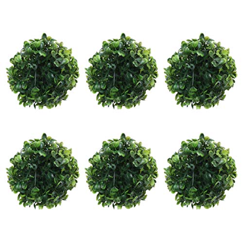 EXCEART 6 Stück Künstliche Buchsbaumkugel Hängen Topiary Kugel Buxus Gras Pflanze Dekor 10Cm von EXCEART