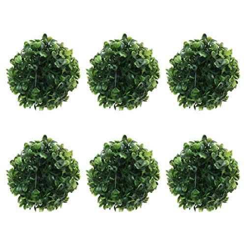 6 Stück Künstliche Buchsbaumkugel Hängen Topiary Kugel Buxus Gras Pflanze 10Cm von EXCEART