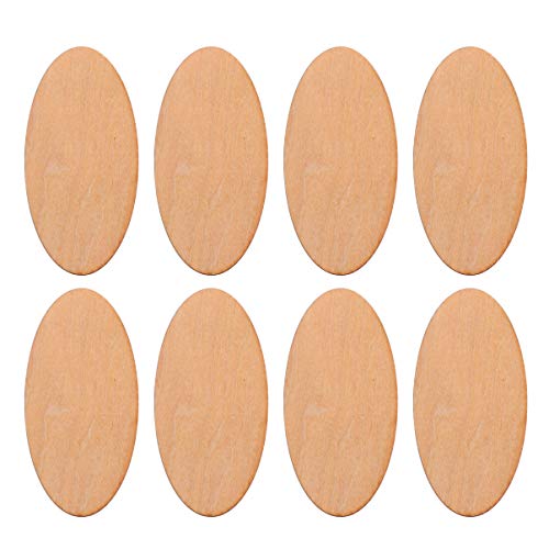 EXCEART 60 Stücke Ovale Form Holzscheiben Holz Log Holzdeko Holz Ausschnitte Holzstücke Hochzeit Basteln DIY Scrapbooking Holzschmuck von EXCEART