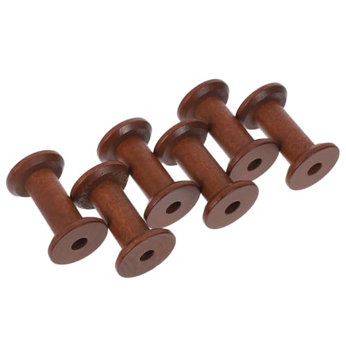 EXCEART 6stücke Stick-näh-spulen Aus Holz Abnehmbare Garnspulen Leere Drahtspulen Für Strickgarn Und Webspulen Praktischer Garnhalter Und Garnspender Für Zuhause von EXCEART