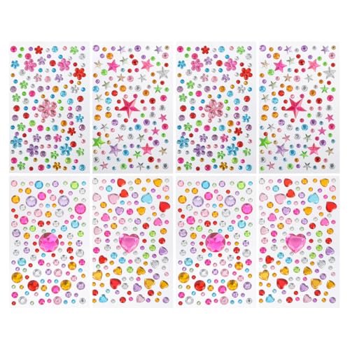 EXCEART 8 Bögen Strass-aufkleber Für Jungen Und Mädchen Edelstein-bastelaufkleber Für Scrapbook Glitzer Für Jungen Und Mädchen EXCEART 8 Bögen Strass-aufkleber Für Jungen Und Mädchen Edelstein-bastelaufkleber Für Scrapbook Glitzer Für Jungen Und Mädchen von EXCEART
