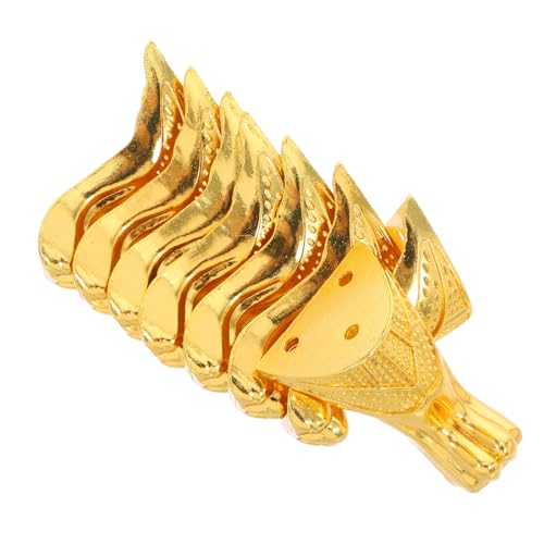 EXCEART 8 Stück Teiliges Vintage Metall Möbel Eckschutz Winkelstützen aus Zinklegierung Dekorative Schmuckbox Beine Kratzfeste Möbel Eckbeschützer für Wohnzimmer und Schlafzimmer Einfache von EXCEART