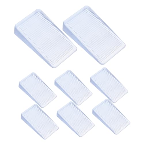 EXCEART 8 Stück Tischset Tische Möbelfüße Nivellieren Nivellierfüße Für Möbel Tischbeinnivellierer Keile Hochbelastbare Nivellierfüße Möbelrichtmaschine Tischkeil PVC Weiß von EXCEART