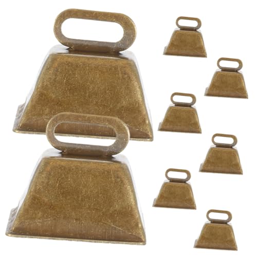 EXCEART 8 Stück Vintage Kuhglocken Antike Glöckchen Handgefertigte Weihnachtsglocken Ornamente Weihnachtsgirlandenglocken Rustikale Weihnachtsglocken Feiertagsglocken Kleine von EXCEART