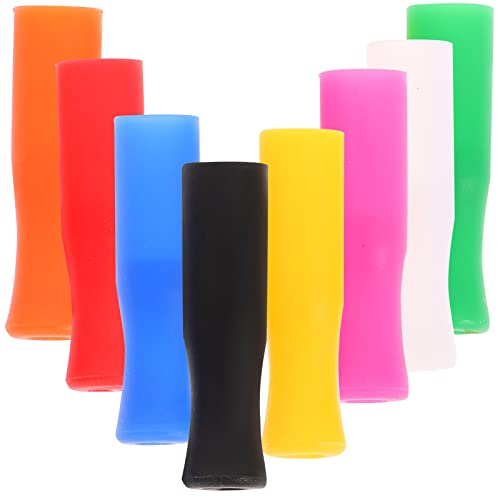 EXCEART 8Pcs Silikon Strohhalme Tipps Lebensmittel Grade Wiederverwendbare Spitze Abdeckung Anti- Verbrühen Kalten Strohhalme Abdeckung Schützen Lippen Zähne für Metall Edelstahl Stroh 0. von EXCEART