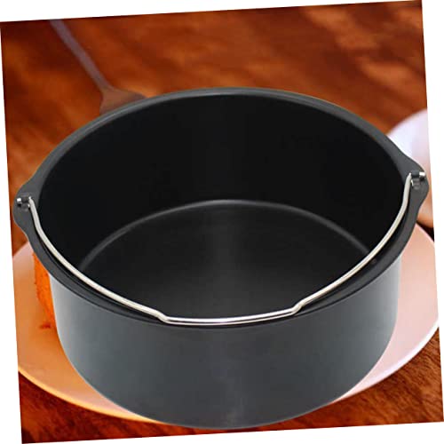 EXCEART Air Fryer Zubehör Backkorb Antihaftbeschichtet mit Griff Langlebiger Frittierbehälter für Haushalts Heißluftfritteuse Küchenwerkzeug zum Backen von Kuchen und Pizza von EXCEART