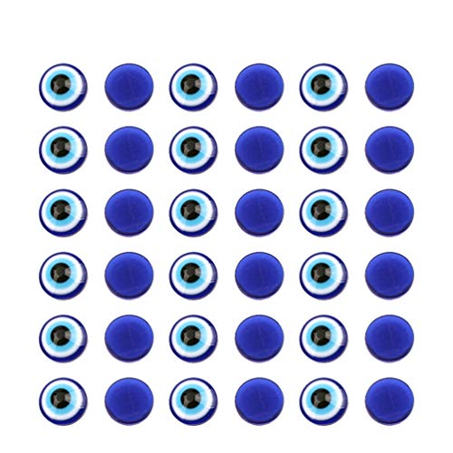 EXCEART Auge Sticker Nazar Boncugu 100 Harz B? Augen Flatback B? Augen Verzierungen für DIY Schmuckherstellung Liefert Ton Befunde 6Mm Augen Zum Basteln Blaues Auge Basteln von EXCEART