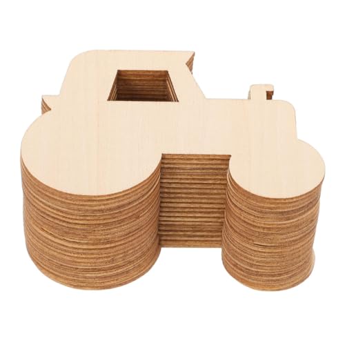 EXCEART Bastel-holzscheiben 40 Stück Unvollendete Holz-traktor-ausschnitte Heimdekoration Holzrohlinge von EXCEART