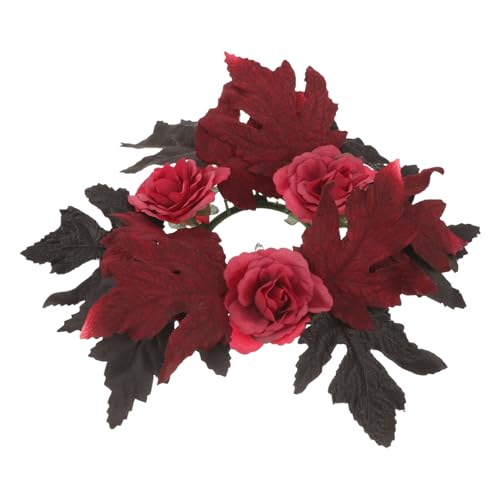 EXCEART Blumenkranz für Halloween-Tischdekoration, dunkles dekoratives Herzstück für Herbst und Erntedankfest, für Zuhause und Partys EXCEART Blumenkranz für Halloween-Tischdekoration, dunkles dekoratives Herzstück für Herbst und Erntedankfest, für Zuhause und Partys von EXCEART