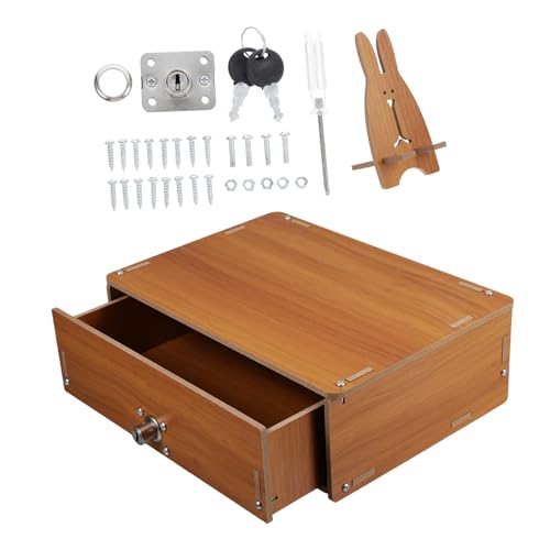 EXCEART Computer erhöhtes Regal Monitorständer Holz Monitor Riser Schreibtisch Aufsatz Konstruktionsmonitorschwänze Speichermonitor Wandaufkleber Monitorregal Buchorganisator für Regal von EXCEART