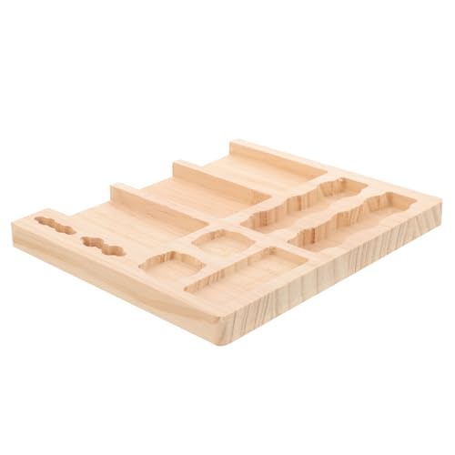EXCEART Diamant-Maltablett Diamantkunstwachs Diamant-Sets Aufbewahrung von Diamantkunst ablage tablett werkzeugkästen Toolbox Diamant-Bildtablett-Organizer Diamant-Bilderständer Holz von EXCEART