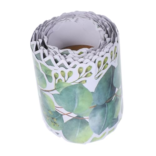EXCEART Eukalyptus Pinnwand bordüre Breit Selbstklebend Dekorativer Randaufkleber für Klassenzimmer Schwarze Tafel Hintergrund Wanddeko DIY Zuschneidbar Natürliche Muster von EXCEART