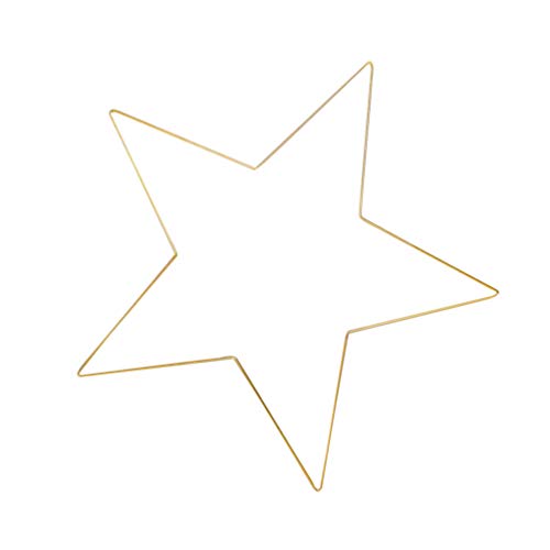 EXCEART Federn Zum Basteln 30CM X 4MM Metall Stern Rahmen Hangable Wand Dekoration Pentagram Geformt Wand Kunst Ornament Fenster Dekoration Verglasung Decor für Home (Golden) Dekoringe von EXCEART