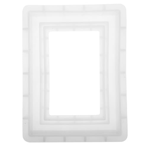 EXCEART Rechteckige Silikonform FüR Diy Kristall-Bilderrahmen Epoxidharz GießForm FüR Foto Harzkunst Dekoration Und Geschenkideen von EXCEART