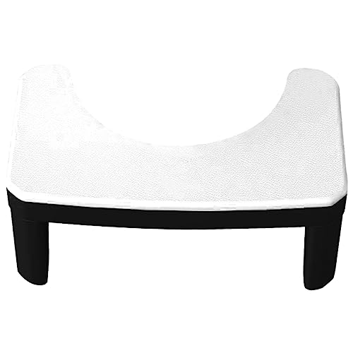 EXCEART Fußbank Fußhocker Toilettentritthocker Für Erwachsene Rutschfester Töpfchenhocker Hocker Fürs Töpfchentraining Hockender Toilettenhocker KOT Hocker Erwachsener Kind Schemel Pp Weiß von EXCEART