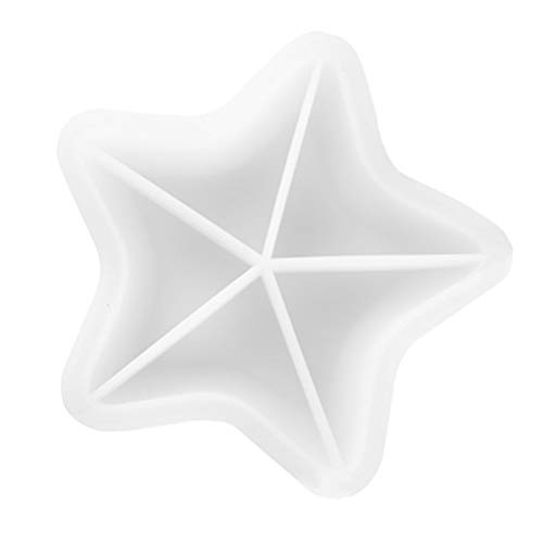 EXCEART Harz DIY Platte Form Stern Schale Form DIY Handwerk Schmuck Herstellung Epoxidform Silikonform Schmuck Tablett Abendessen Teller Gießform für Schmuck Seife Herstellung von EXCEART