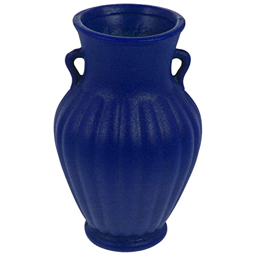 EXCEART Keramik Vase Vintage Rustikal Milchkanne Trockene Vase Hydroponische Vase Dekovase Pflanzenhalter narrangement Tisch Deko für Zuhause Büro Garten Deko Dunkelblau von EXCEART