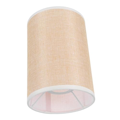 EXCEART Lampenschirm Stofflampe Schmiedeeisenlampenschatten Stehlampenkel Metalllampenschatten Schlafzimmer Zylinderlampenkel Retro-Lampenabdeckung Bauerntischlampe Schreibtischlampe süß von EXCEART