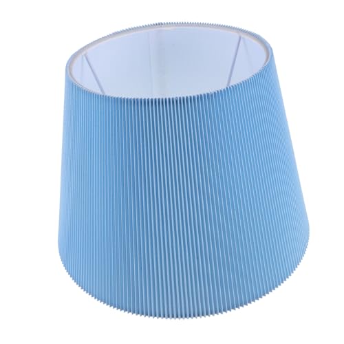 EXCEART Lampenschirm Tischlampe Blaue Stoff lampe Abdeckung Falten Design Dekorativer Lampenschirm Für Schreibtisch Stehlampe Schlafzimmer Wohnzimmer von EXCEART