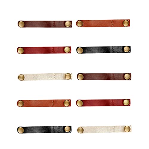 EXCEART Leder-Kabelbinder, 10 Stück, Lederschnur-Organizer, USB-Kabel-Clips, Kabelbinder EXCEART Leder-Kabelbinder, 10 Stück, Lederschnur-Organizer, USB-Kabel-Clips, Kabelbinder von EXCEART
