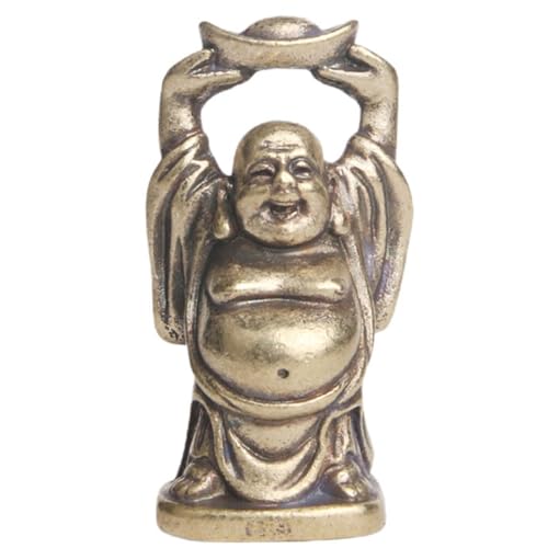 EXCEART Mini-Buddha-Figur aus Kupfer, lachender Buddha, hält Barren, Geldbeutel, Statue zieht Reichtum an, Feng Shui, Ornament für Geschenke, Heimbüro-Dekoration EXCEART Mini-Buddha-Figur aus Kupfer, lachender Buddha, hält Barren, Geldbeutel, Statue zieht Reichtum an, Feng Shui, Ornament für Geschenke, Heimbüro-Dekoration von EXCEART