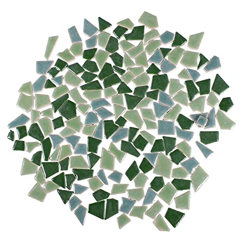 EXCEART Mosaikfliesen 200G Keramik Steine Unregelmäßige Mosaiksteine Basteln Zarte Glasierte Bruchmosaik Fliesen Naturstein für DIY Schmuck Selber Machen Bastelset Mosaiksteine Zum Basteln von EXCEART