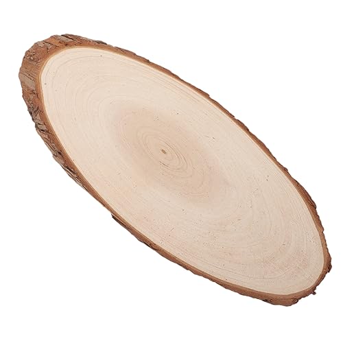 EXCEART Ovales Naturholzscheiben: Holzstücke aus unbehandeltem Naturholz mit Rinde, handgemachte ovale Scheiben für Tische, Tischläufer EXCEART Ovales Naturholzscheiben: Holzstücke aus unbehandeltem Naturholz mit Rinde, handgemachte ovale Scheiben für Tische, Tischläufer von EXCEART