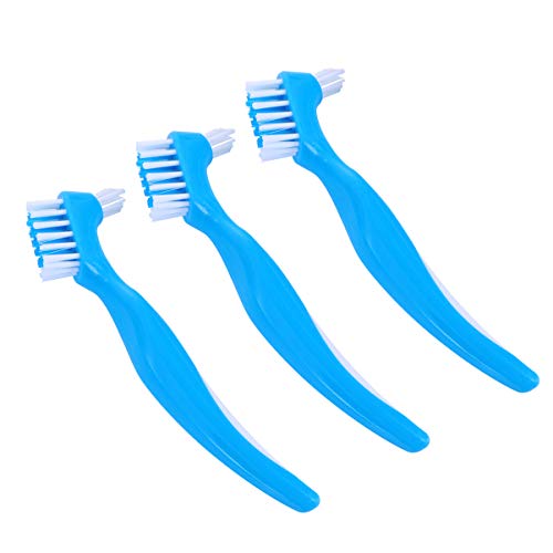 EXCEART 6st Doppelprothesen-pflegekamm Zahnbürste Für Falsche Zähne Doppelseitige Zahnbürste Prothese Tabletten Hygiene Prothesenbürste Falsche Zahnbürste Halter Doppelseitiges Klebeband von EXCEART
