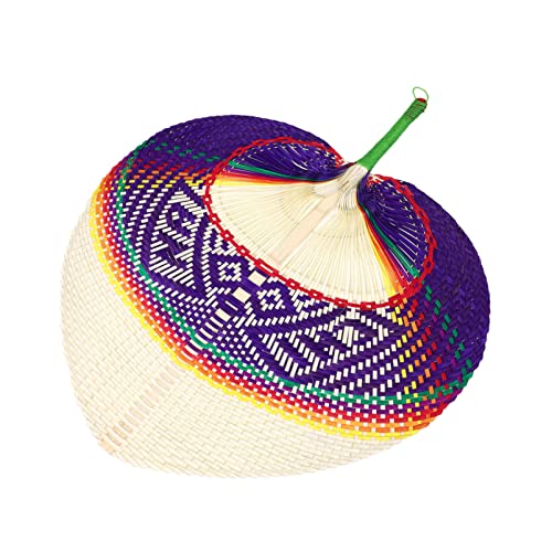 EXCEART Rohrkolben-Fan Sommer-paddel-Fans Handdekor Getrockneter Palmblattfächer Lüfter Rattan- Natürlicher Handfächer Hand-wippventilator Webfächer Bambus Ältere von EXCEART