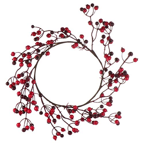 EXCEART Zierkranz Rot Rote Beeren Kranz er Türkranz Weihnachten Kranz Girlande Deko Kranz Adventskranz für Xmas Weihnachten Party Tür Wand Hängenden Garland Ornamente Weihnachtsschmuck von EXCEART