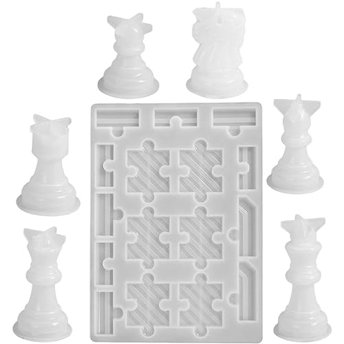 EXCEART Schach-Harz-Formen-Set Schach-Dame Und Schachbrett-Formen 3D-Silikon-Schach-Harz-Formen Schach-Kristall-Epoxid-Gussformen Für Diy-Bastelarbeiten EXCEART Schach-Harz-Formen-Set Schach-Dame Und Schachbrett-Formen 3D-Silikon-Schach-Harz-Formen Schach-Kristall-Epoxid-Gussformen Für Diy-Bastelarbeiten von EXCEART