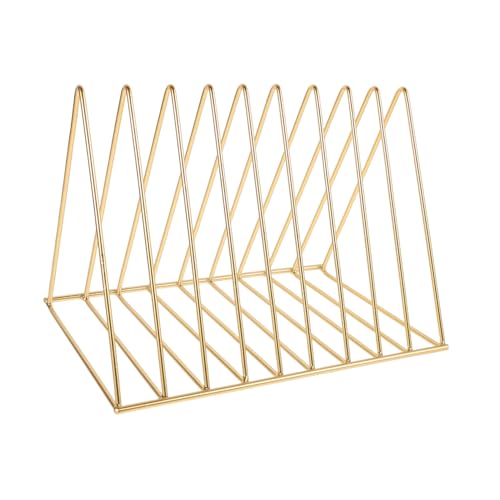 EXCEART Schreibtisch Zeitschriftenständer Schreibtisch Bücherregal Bücherregal Organizer Zeitschriftenhalter Arbeitsplatten Bücherregal Metall Dokumentenhalter Schreibtischregal Büro von EXCEART