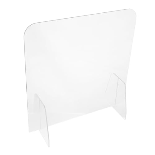 EXCEART Selbststehender Für Schreibtische Transparente Acrylbarriere Für Rezeptionen Und Kassierbereiche Einfache Installation Und Flexible Nutzung von EXCEART